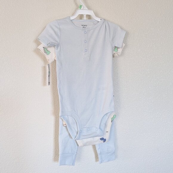 NWT Carter's Dino Bundle 6 pieces 12m/18m Cotton Comfy Adorable - Picture 11 of 11